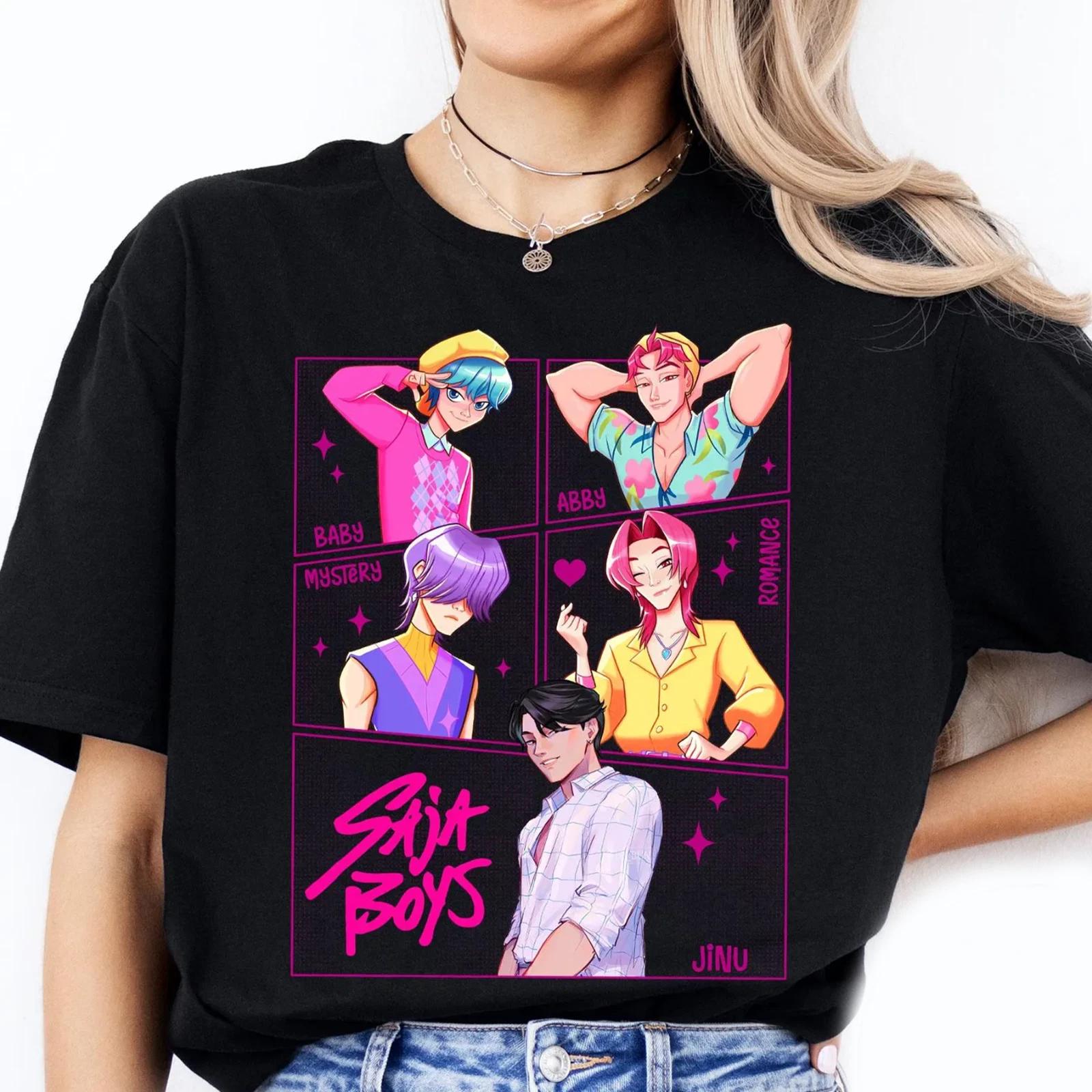 

Kpop Saja Boys T-shirt Kpop Demon Hunters Tee Demon Hunters Merch T-shirt Clothing Graphic Short Sleeve Men Women All-season 3XL