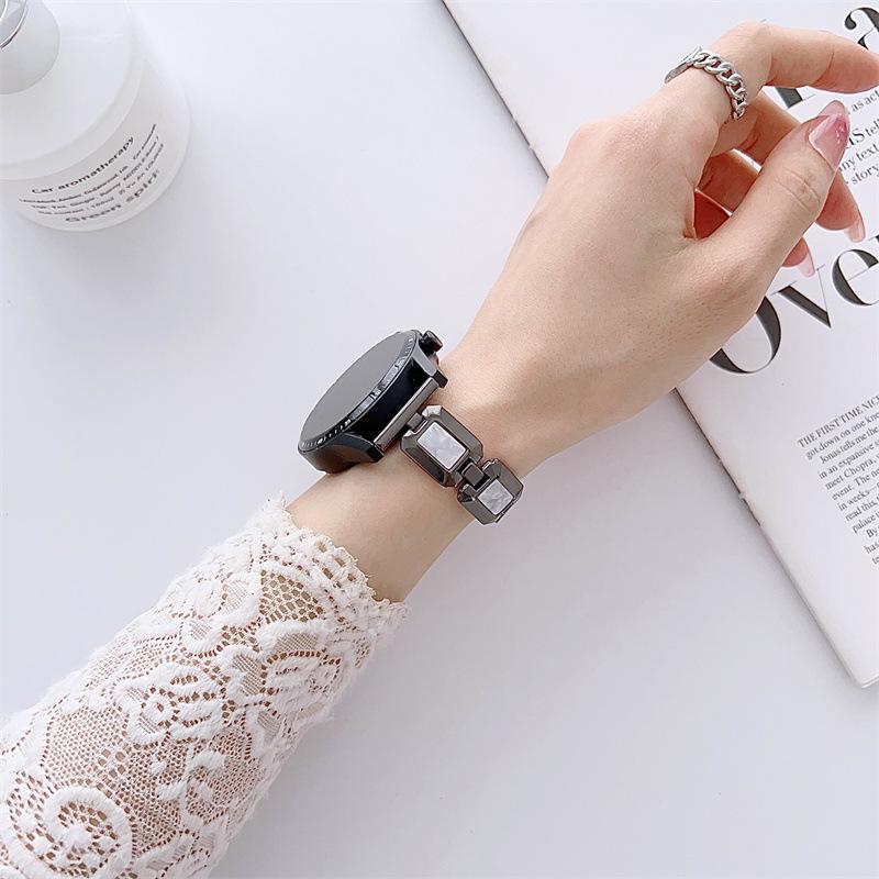 Cinturino in Acciaio Inossidabile da 20mm Cassa con Diamanti Per Samsung Galaxy watch 7 6 5 pro/4-6 classic 46/42mm/Active 2 cinturino per orologio