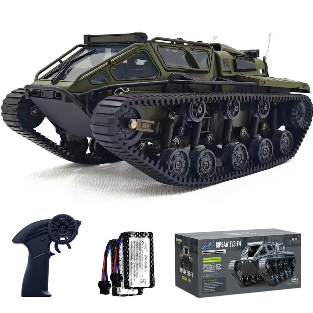 

Ritaosan Caterpillar RC Car for Popular RC LED Openable Includes 2 Rechargeable Electric Remote Control Technical Standards C8812 Kids, Off-Road Tank,