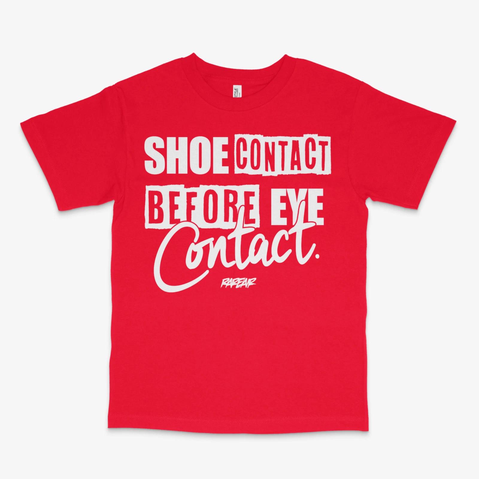 Shoe Contact before Eye Contact Red Tee M