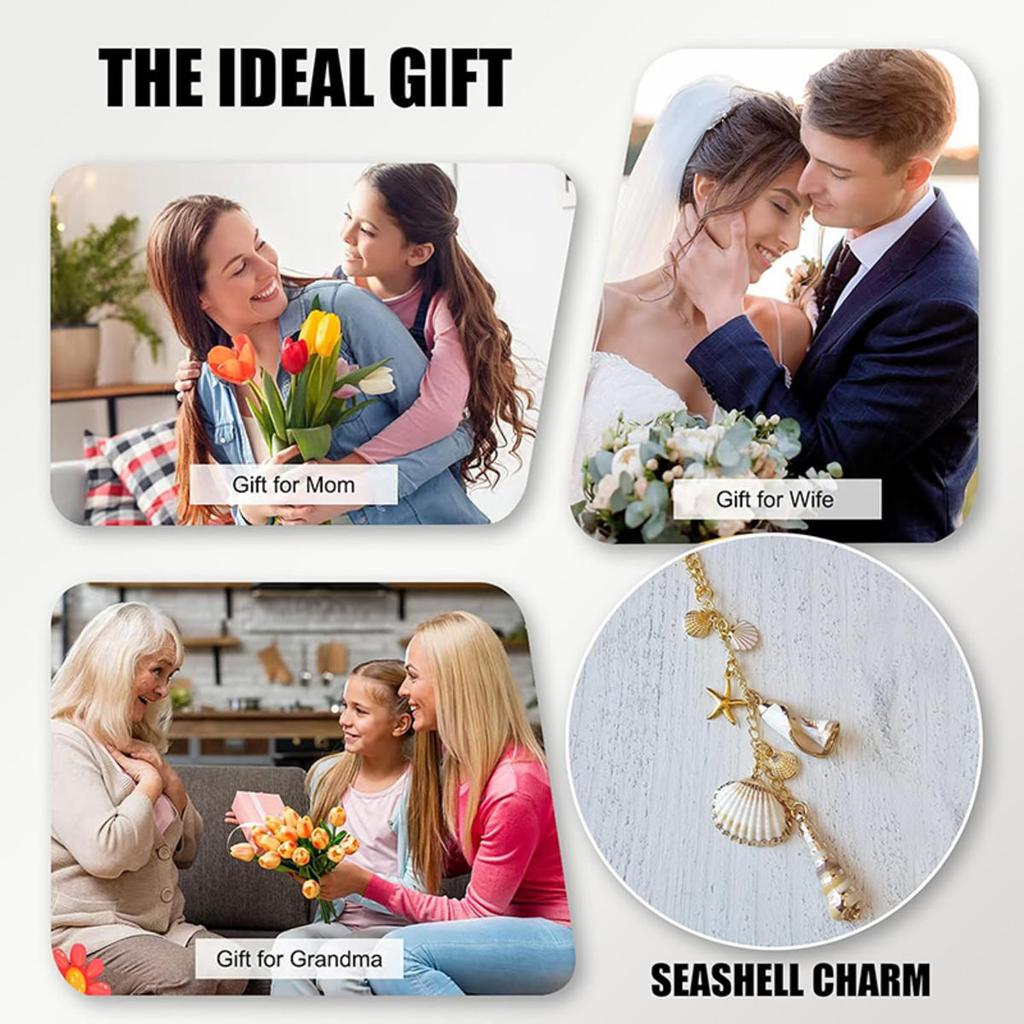Sea Shells Car Decor Cute Coastal Hanging Charm for Rear View Mirror Boho Beach Themed Car Accessories Starfish Conchas Ornament Pendant