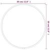 VidaXL Wall Mirror Makeup Vanity Cosmetic Bedroom Decoration Bathroom Living Room Interior Black Ø 348184