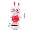 Solar Powered Swinging Toys ABS Animal Shape Cute Rabbit Solar Dancing Toy For Car Interior Dashboard Decor Desktop Ornament