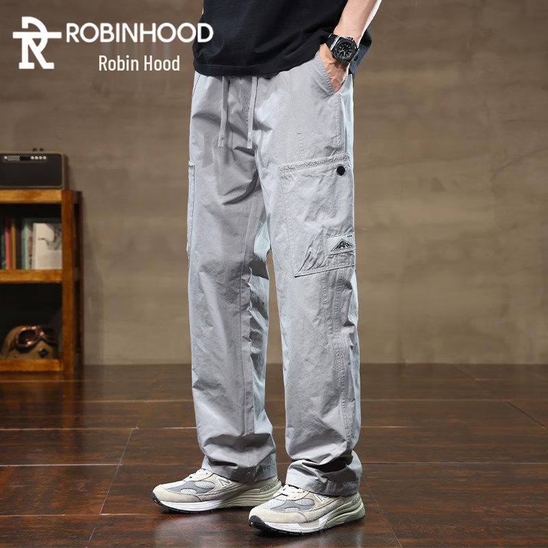 ROBINHOOD Men s Ice Silk Quick Dry Wide Leg Cargo Pants M