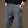 Business Casual Pants Men's Autumn Fashion Trend Splicing Straight Slim Pants