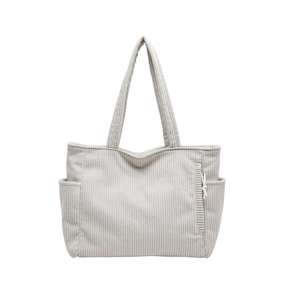 Shoulder Strap Leisure Shoulder Bag Large Capacity Women Tote Bag Casual Corduroy Handbag  Travel