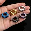 Non Pierced Cone Spike Ear Clips, Stainless Steel Hop Rivet Huggie Hoop Earrings, Gothic Punk Ear Cuff Jewelry for Women and Men