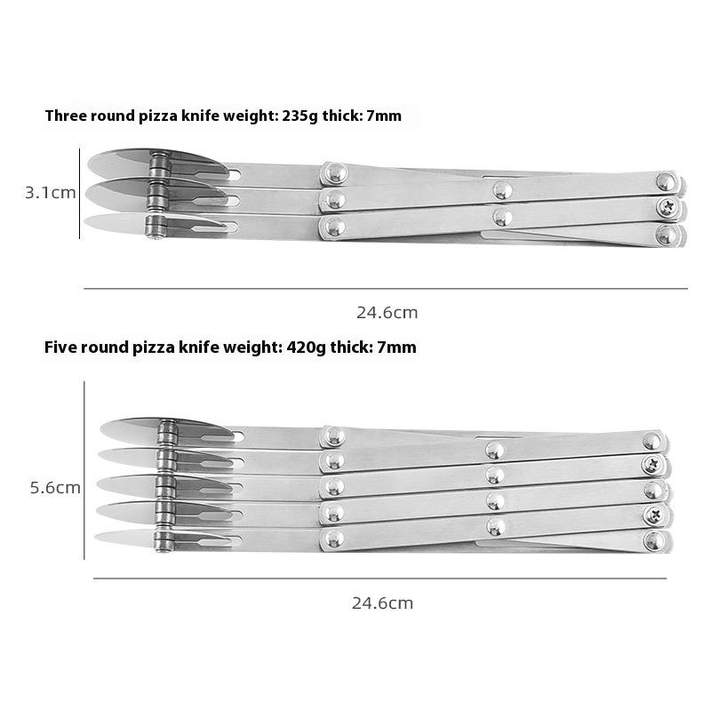 5/7 Rad Pizza Schneider Werkzeug Messer Edelstahl Rund Teigteiler Schneider Verstellbare Rollklinge Backen Küchenzubehör
