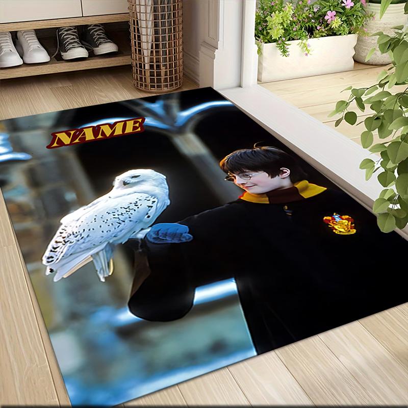 Custom Name "Harry Potter's Journey" Carpet Rug Customizable Soft Washable Anti-Slip Home Living Room Sofa Mats Personalized Rug. 090975