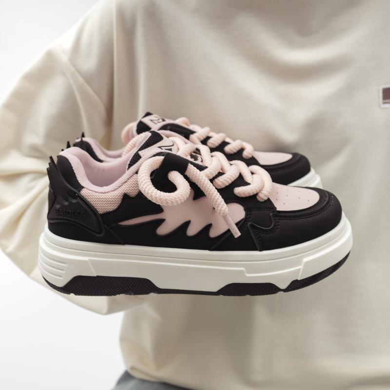 Spring new sports student ins heightened thick baseplate shoes 36