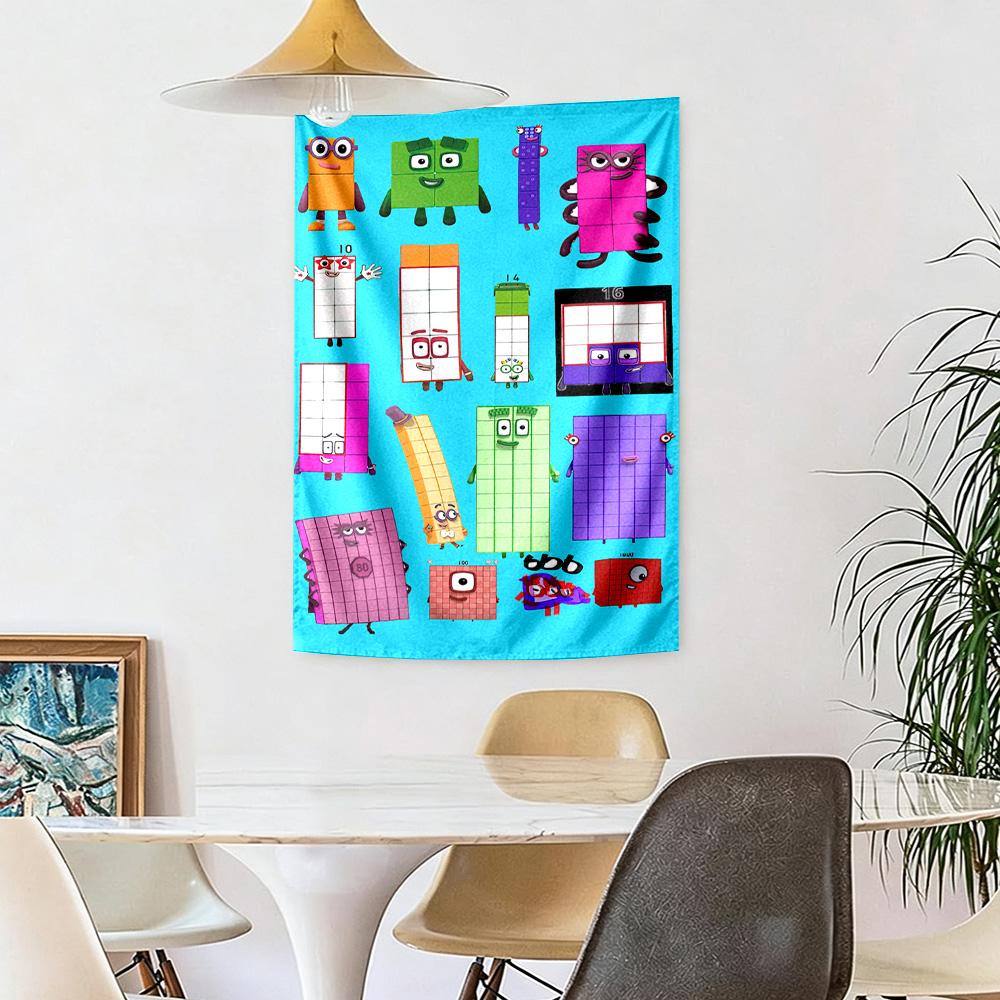 Numberblocks Wall Decor Tapestry Art For Pet Memorial Birthdaywedding Party Backdrop Family Gift