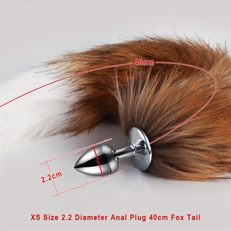Sex Shop 5 Misure Metallico Butt Plug Fetish Coda di Volpe Giocattoli Intimi Bdsm Estensore Anale Dilatatore Prodotti Giochi Erotici Articoli Per Adulti