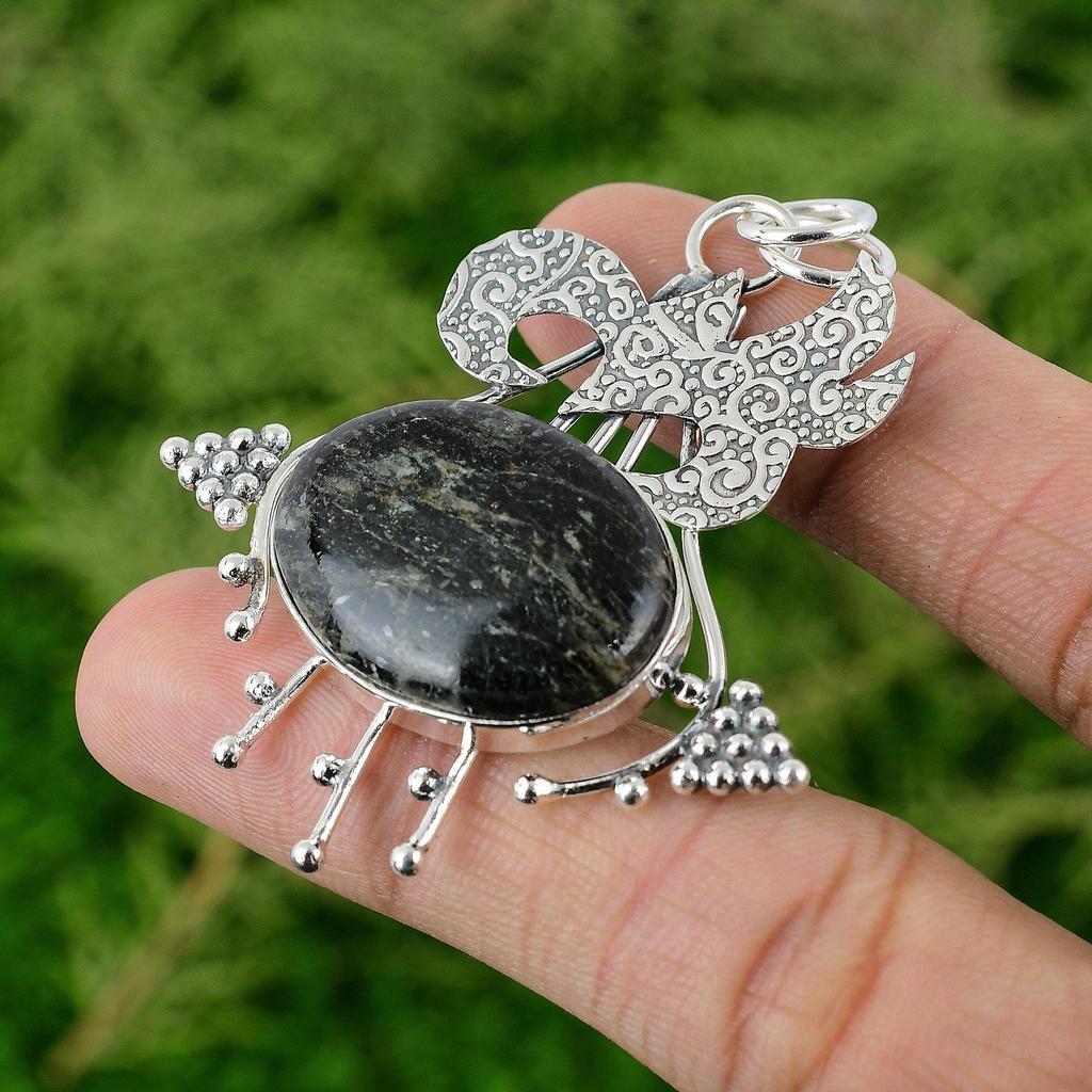 Daughters Day Sale Sterling Silver Silver Leaf Jasper Gemstone Pendant Jewelry