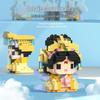 Compatible LEGO Micro-Blocks, God of Wealth Fu Lu Shou Immortals, Children's Educational Ornament