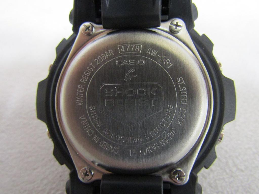 CASIO Quartz World Shock 20 ATM Water with Box and d Item G-SHOCK AW-591 Watch, Time, Resistant, Resistant, Manual, 141397