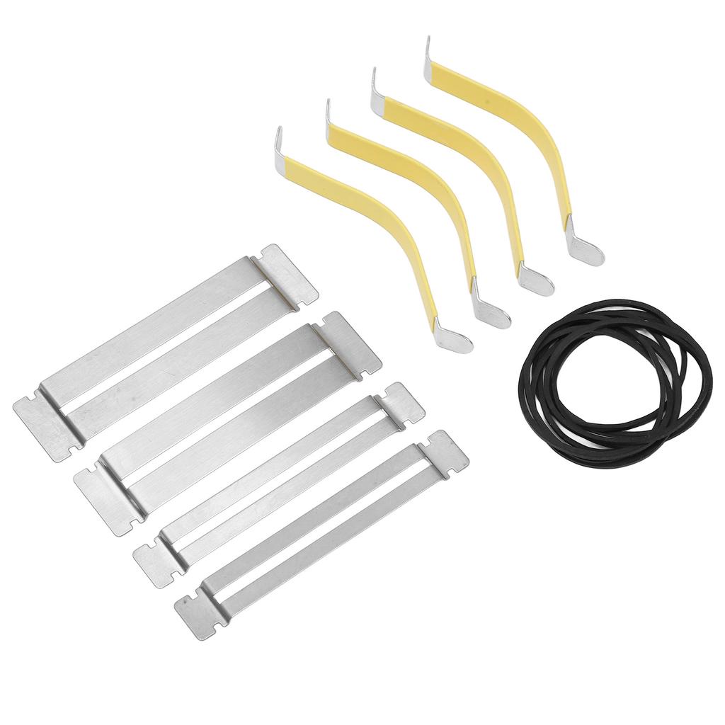 Metall gripebrettbeskyttere gitarstrengspreder gummistrikk for dressing og polering av bånd