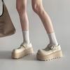 British Style All-inclusive Single Shoes Spring and Autumn New Small Thick-soled Heightening Women's Shoes