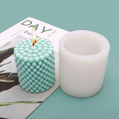 3D Cylinder Candle Mold DIY Silicone Candle Mold Cake Resin Molds 3D Art Wax Candle Making Mould Silicone Handmade Soap Molds