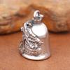 Vintage Gladiator Wolf Skull Guardian Bell Pendant Charm Stainless Steel Necklaces Punk Hip Hop Men Women Jewelry Halloween Gift
