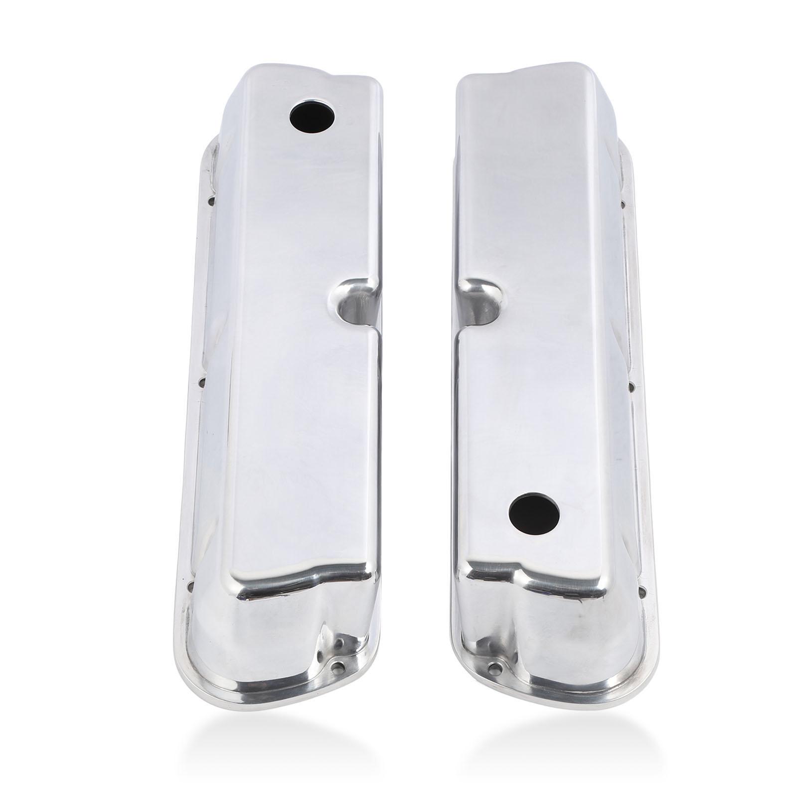 

2 шт. Крышка клапана двигателя 8440 Полированная алюминиевая крышка клапана с втулкой для SB 289 302 351W SBF