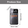 Portable Mini FM Radio 5.0 Rechargeable LED Display for Seniors with Flashlight and Clock