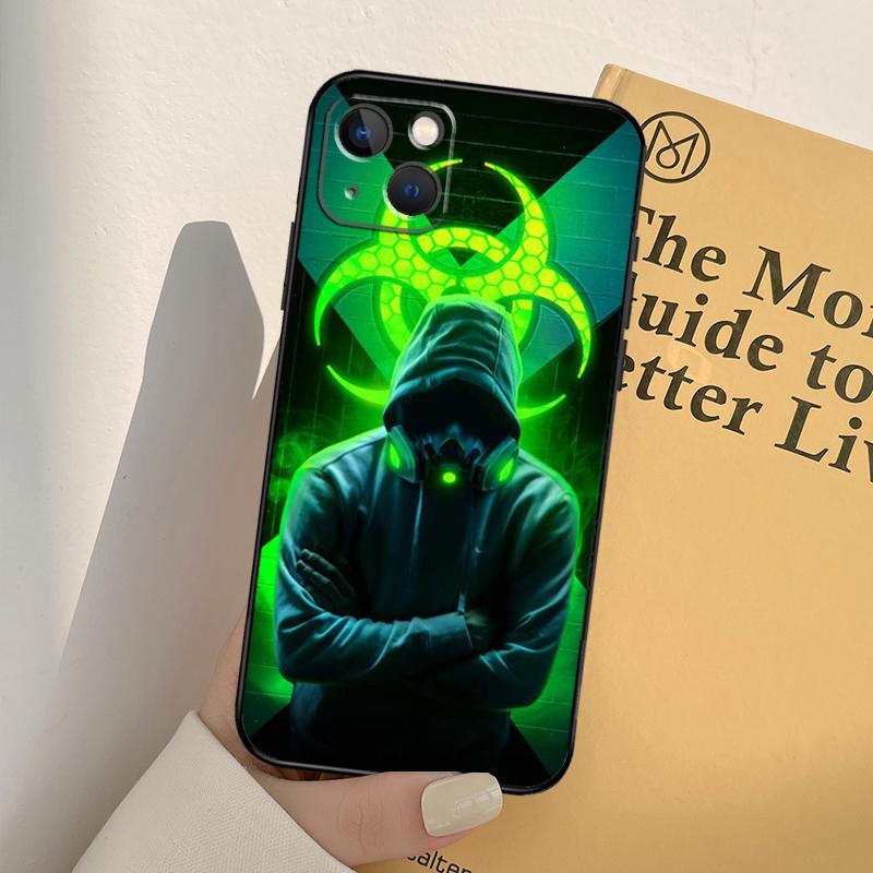 

Biohazard Symbol Phone Case For iPhone 16 15 14 Pro Max Plus 11 12 13 Pro Max XS 6 12 13 Mini Cover Shell iPhone 13Pro MAX