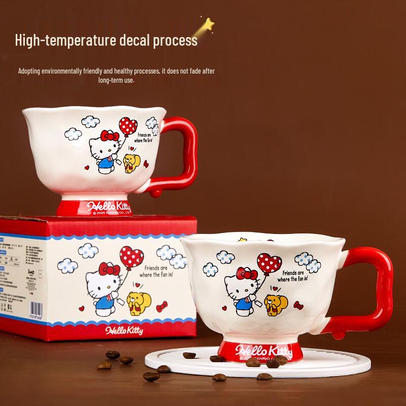 Sanrio Hello Kitty Ceramic Mug with Lid and Handle