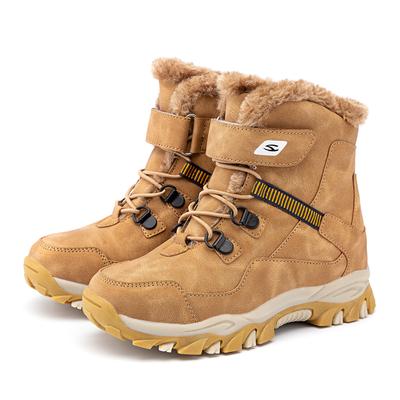 Moda Invierno Niños Botas Cálidas para Nieve Zapatos de Piel Zapatilla para Niños Zapato de Senderismo de Goma Moda Zapatos para Niños Botas de Cuero Impermeables Niños