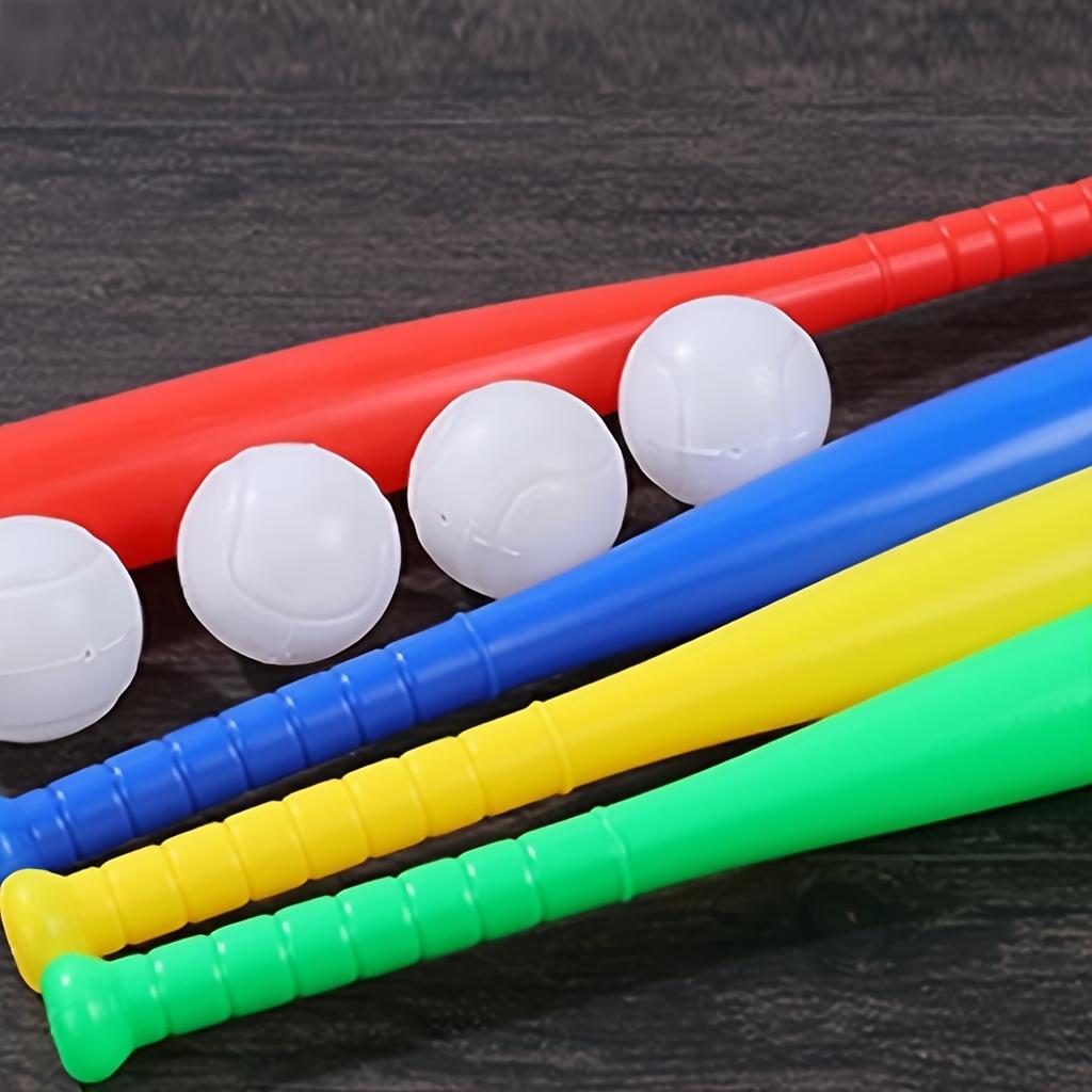 2pcs/Set Plastic Baseball Bat With Ball 17.7inches Baseball Bat For Beginner Baseball Player Outdoor Sports Game Backyard ZSY