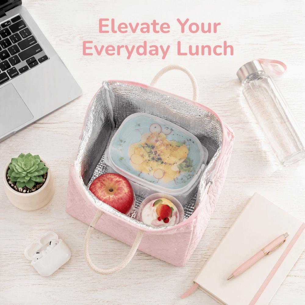 Handheld Insulated Lunch Bag Fresh-Keeping Lunch Box Bag Stylish Bento Bag
