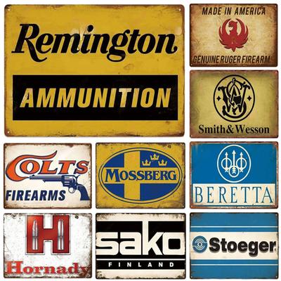 Metallblechschilder Stoeger Beretta Wanddekorationsplakette Vintage-Kunstposter Eisenmalerei für Männerhöhle Zuhause Café Garten Club Bar