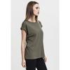 T-shirt femme - Urban Classic - Extended - Couleur olive - Manches longues - 100% coton