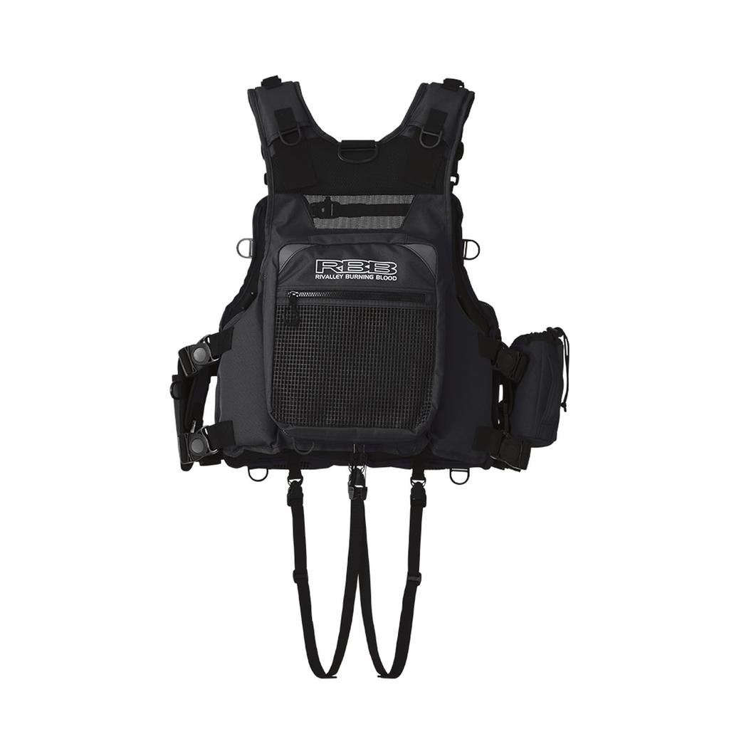 SOSHIN 7717 RBB Big Bait Game Vest, Full Black, Free Size