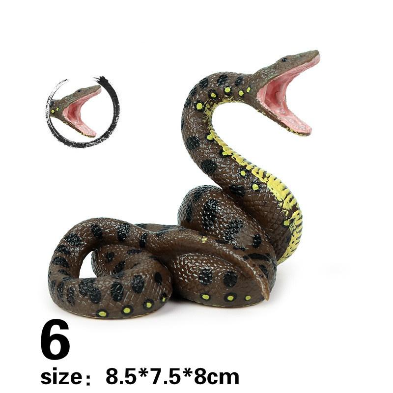 

Имитация удава, кобры, гремучей змеи, детские игрушки, пластиковая имитация животных, модель змеи, украшения, игрушки для розыгрышей ручной работы 6