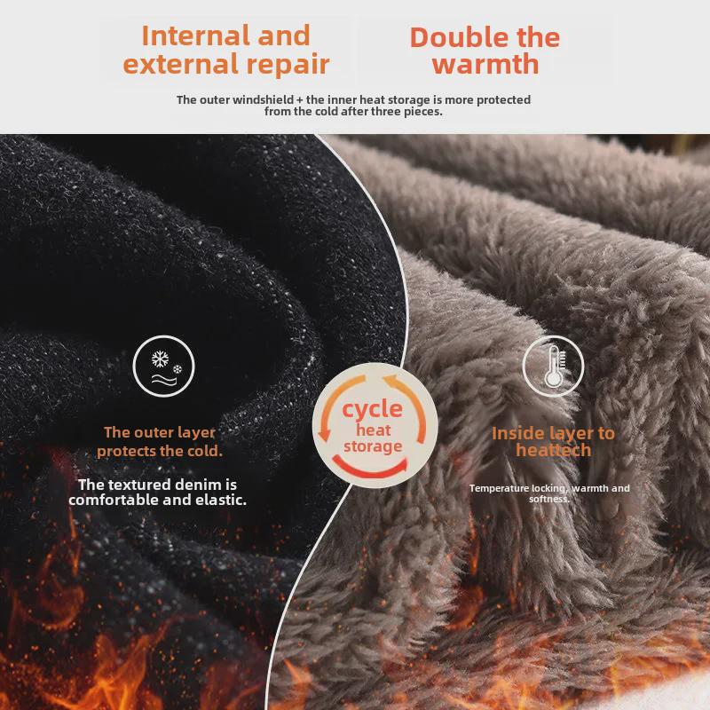 Jeans de Felpa de Piel de Cordero de Invierno de Cintura Alta para Mujer - Pantalones Acampanados de Algodón 2023