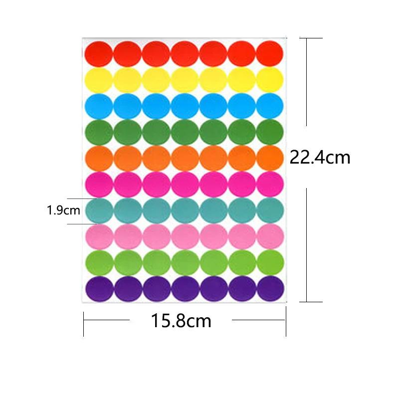 Adesivi a Punti Colorati Cerchietti Polka 6mm 8mm 10mm 19mm 20mm 40mm Decorazione Ufficio Classe Festa Giocattoli Decorazione Diario Adesivo