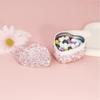 Sparkling  Metal Tin Box Tinplate Jewelry Necklace Storage Case Heart-Shaped Empty Box Mini Candy Pill Organizer