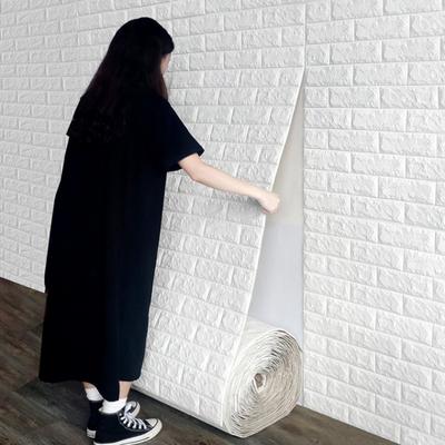 70cm x 1m 3D Weichschaum Ziegel Tapete Aufkleber Rolle DIY Selbstklebende Wohnzimmer Home Küche Bad Dekorative Wand Papier