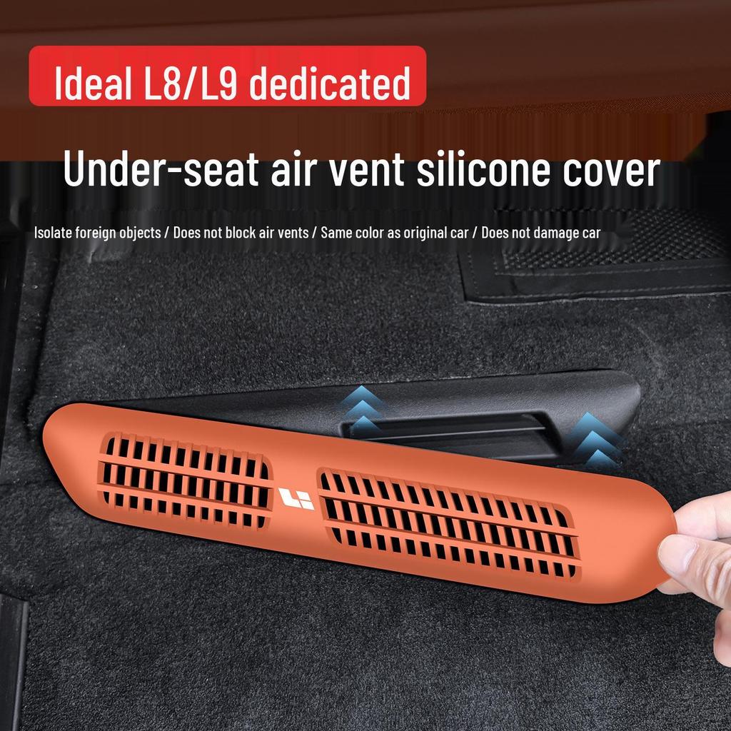 Silicone Protective Cover for Ideal L8/L9 Under-Seat Air Vent Rear Car Accessory