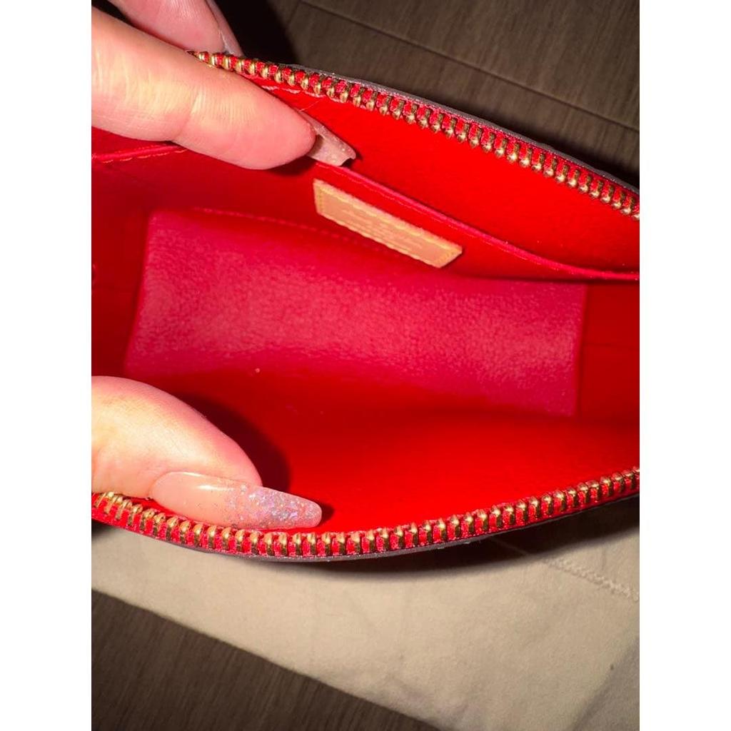 Used Louis Vuitton Vernis Pochette Cosmetic Pouch Red Unused Item