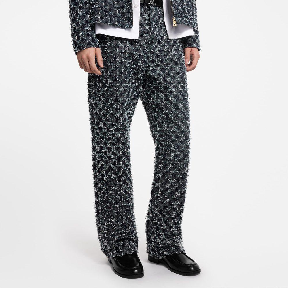 LOUIS VUITTON Flocked Monogram Denim Skate Pants 1AHVD0