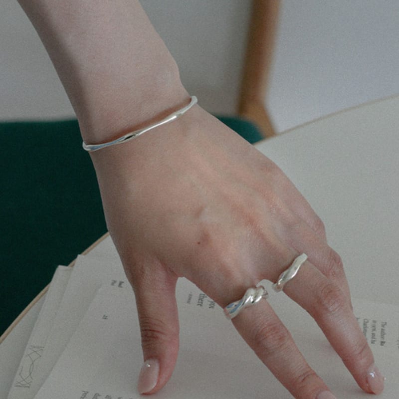 Youngglow Silver925 Bold Wave Ring (2color)