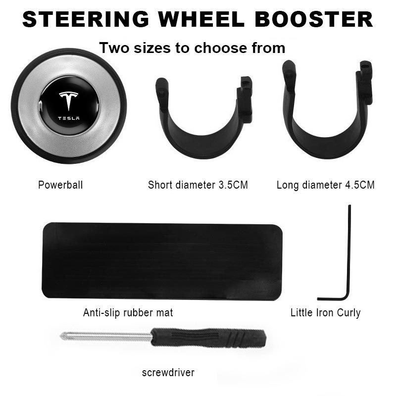Car Steering Wheel Booster Ball Labor Saving Turning Car Goods For Tesla Model 3 Model S Model X Model Y Roadster Performance Decor