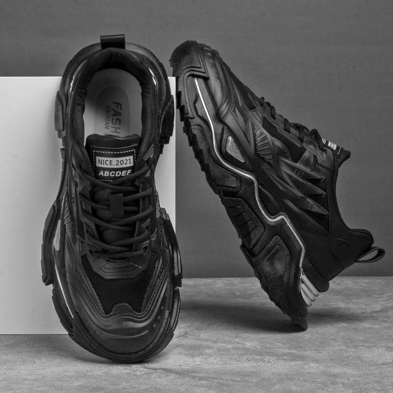 Pánské boty s tlustou podrážkou, jednobarevné, letní novinka, ležérní, módní a pohodlné, boty pro zvýšení výšky