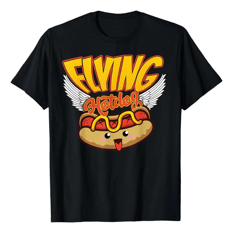 Camisa Flying Hot Dog, Divertida Camiseta Para Amantes De La S