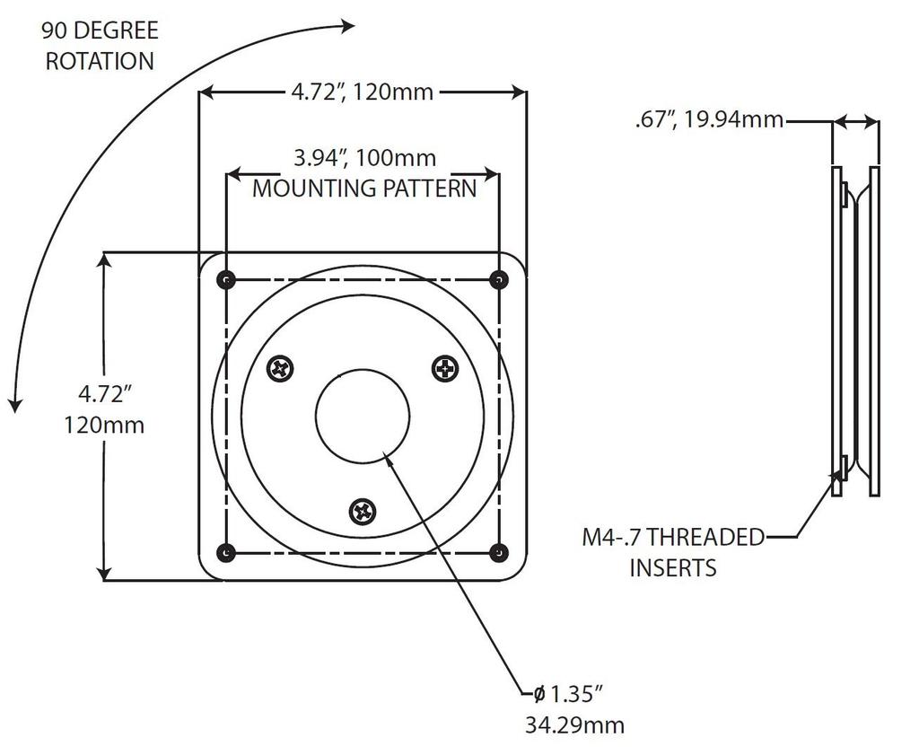 Compulocks VESA Rotating Plate VRP-B (100x100mm) [Used]