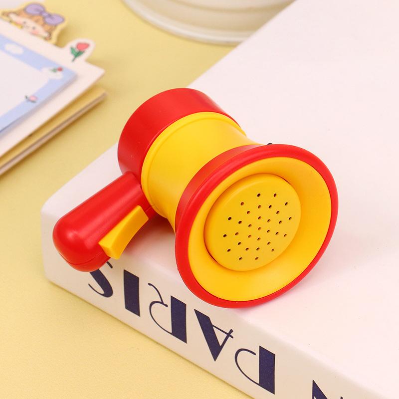Cartoon Mini Recording Speaker Toy Keychain Charm Children Kids Handheld Loudspeaker Backpack Bag Pendant Car Key Chain Keyring красный
