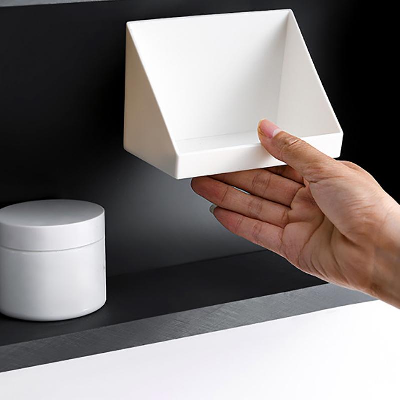 Drawer Style Storage Box Under The Mirror Cabinet Transparent Bathroom Cotton Stick Makeup Cotton Bathroom Pull-Out Storage