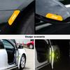 4Pcs Reflective Car Door Sticker Safety Warning Tape Decal For Jeep Wrangler Grand Cherokee Wagoneer Compass Avenger Gladiator