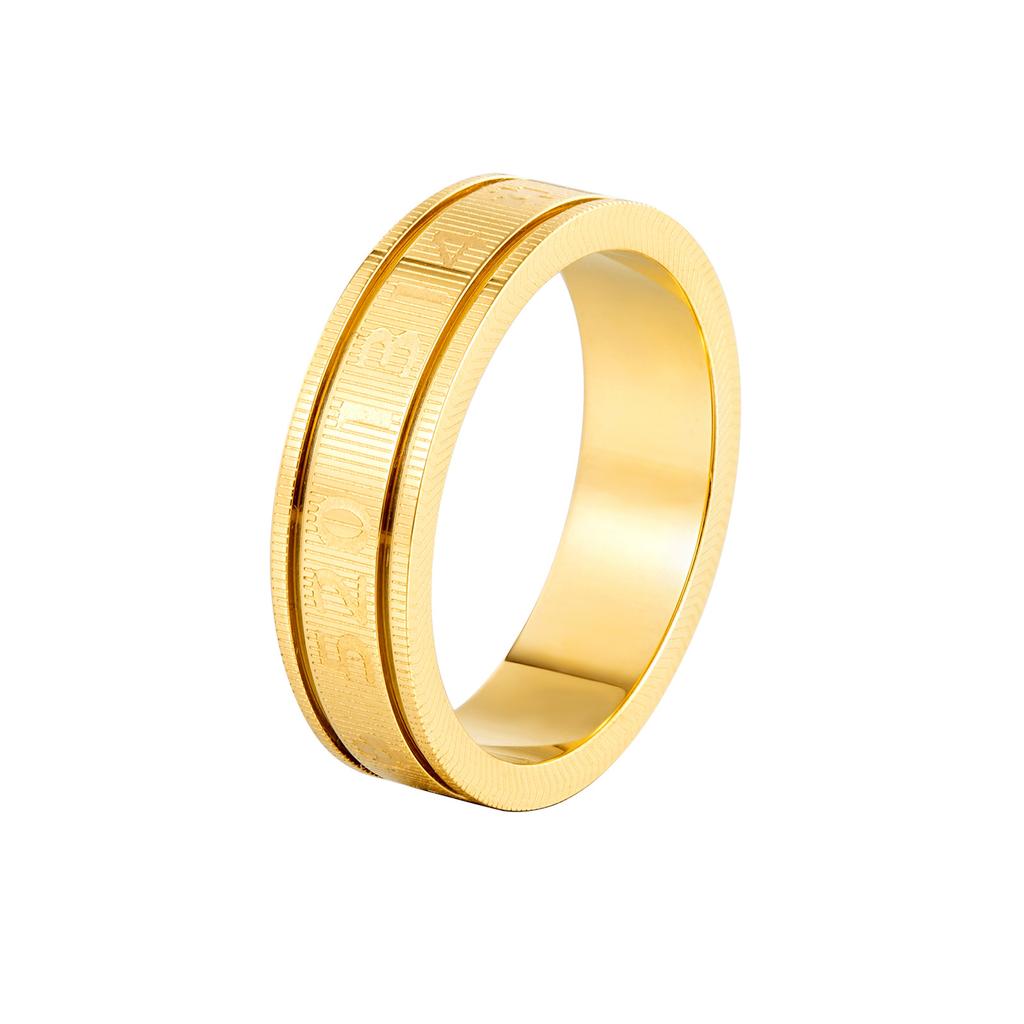 Retro Simple 520 Lettering Ring Couple Niche Tide Ring Women's Jewelry Titanium Steel Does Not Fade